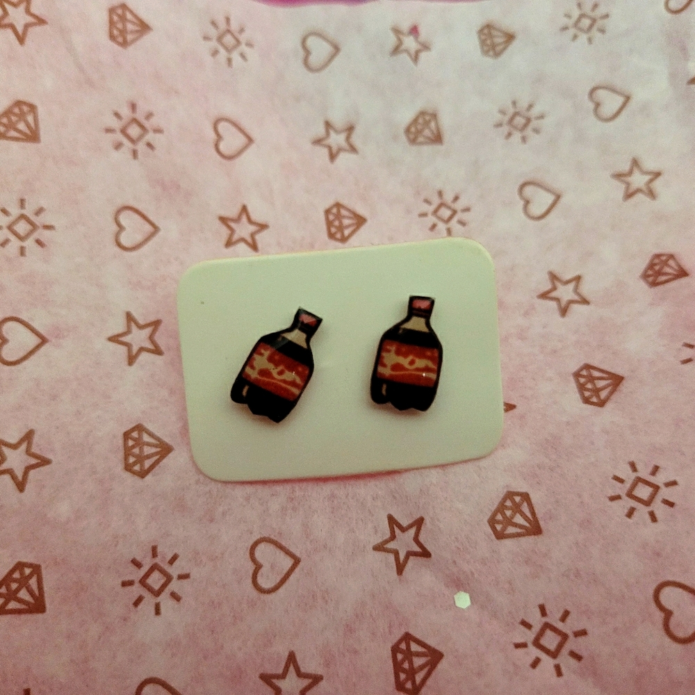 New Adorable Soda Cola Bottle Eareing